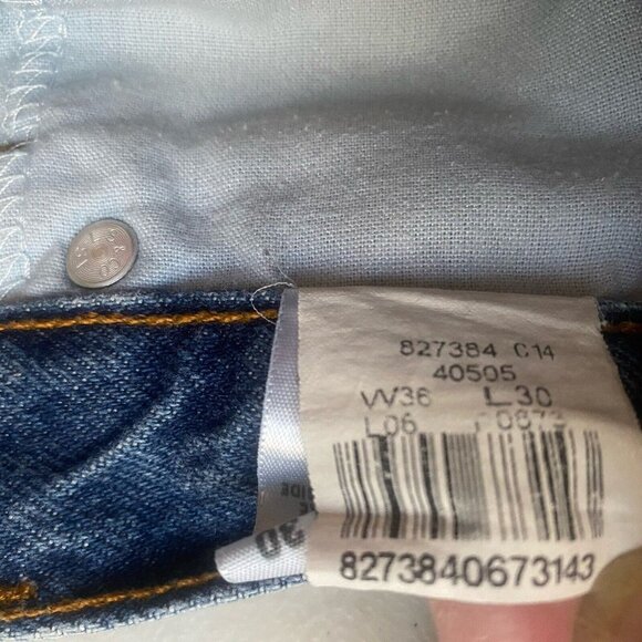 Levis 505 Regular Fit Jeans Mens W36 L30 Blue Denim - Picture 7 of 16